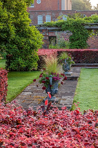 COTTESBROOKE_HALL_AND_GARDENS_NORTHAMPTONSHIRE_THE_POOL_GARDEN_COPPER_BEECH_HEDGE_WALLED_HEDGING_CON