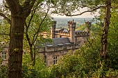 BOLESWORTH CASTLE, CHESHIRE, MAY, VIEW OF CASTLE FROM THE ROCK WALK