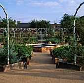 THE MEDIAEVAL VEGETABLE GARDEN AT THE ABBEY HOUSE  MALMESBURY  WILTSHIRE