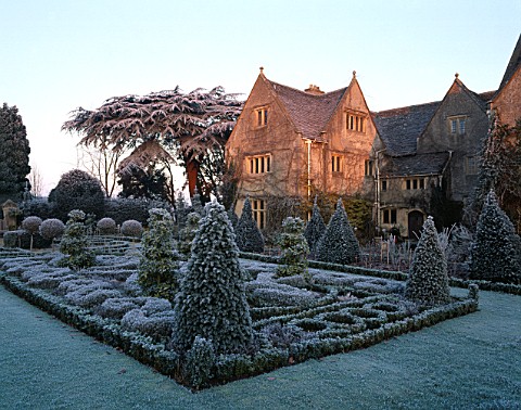 VIEW_ACROSS_THE_FROSTED_CELTIC_KNOT_GARDEN_WITH_TOPIARY__TOWARDS_THE_SUNLIT_HOUSE_THE_ABBEY_HOUSE__W