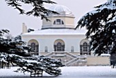 SNOW COVERS THE VILLA AT CHISWICK HOUSE  LONDON