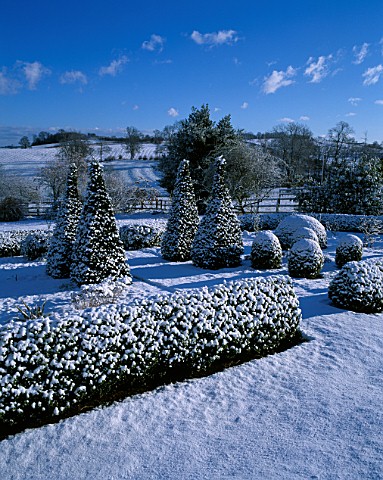 SNOW_COVERS_THE_LOWER_PARTERRE_WITH_BOX_AND_YEW_SHAPES_AND_THE_COUNTRYSIDE_BEYOND_PETTIFERS_GARDEN__