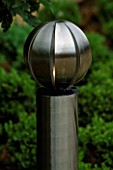 THE SENTINEL  STAINLESS STEEL WATER FEATURE WITH LIGHTING BY PRIVETT GARDEN PRODUCTS