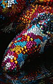 DESIGNER: TONY HEYWOOD: SCULPTURE IN WATER CALLED ARE ALL THINGS BRIGHT AND BEAUTIFUL MADE FROM COLOURED BEADS