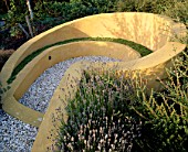 THE SNAIL  A SEATING AREA MADE FROM RENDERED CONCRETE WITH CAMOMILE SEATS FOR FRAGRANCE. DESIGNER: MARK LAURENCE