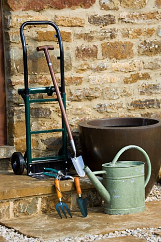 TOOLS_FOR_PLANTING_CONTAINERS__SECATEURS_TROWEL__FORK__TROLLEY