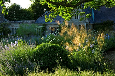 THE_OLD_RECTORY__MIXBURY__NORTHANTS_DESIGNER_ANGEL_COLLINS__BORDER_IN_SPRING_WITH_IRIS_JANE_PHILLIPS