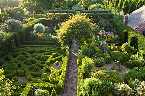 WILKINS_PLECK__STAFFORDSHIRE_QUADRANGLE_PARTERRE_WITH_RED_BRICK_PATHWAYS_KNOT_GARDEN_ON_THE_LEFT_WIT