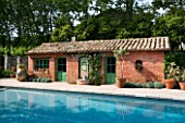 PROVENCE  FRANCE - ALTAVES. SUMMERHOUSE/CHANGING ROOM BESIDE SWIMMING POOL