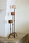 THE KAPARELLI ESTATE  CORFU - METAL CANDLE HOLDER WITH CANDLES