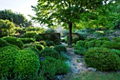 WACHTER HOUSE  FRANCE - CLIPPED TOPIARY BY NICOLE DE VESIAN IN FRONT OF THE HOUSE