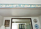 DESIGNER: ANNE FOWLER - DINING ROOM - VIEW OF CEILING SHOWING HAND PAINTED DETAILS