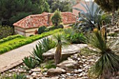 DOMAINE DU RAYOL  FRANCE: CACTI  IN THE ARID AMERICAN GARDEN WITH THE GARDENERS CAFE BEYOND