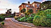 DOMAINE DU RAYOL  FRANCE: THE HOTEL DELA MER WITH PLANTS FROM THE CANARIES IN FRONT