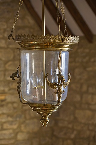FULBROOK_HOUSE_RECEPTION_HALL_DECORATIVE_ANTIQUE_CEILING_LANTERN_IN_BRASS_AND_GLASS