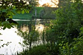 DUDMASTON ESTATE  SHROPSHIRE. THE NATIONAL TRUST. MAY 2012 - THE LAKE AT SUNSET
