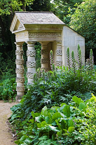 PAINSWICK_ROCOCO_GARDEN__GLOUCESTERSHIRE_FOLLY_WITH_ACANTHUS