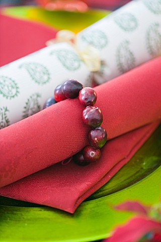 DESIGNER_PAULA_PRYKE__RED_AND_GREEN_CHRISTMAS_TABLE_DECORATION_WITH_NAPKIN_RING_MADE_OF_CRANBERRIES