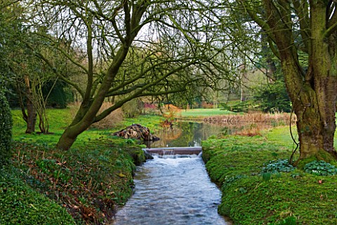 LITTLE_PONTON_HALL__LINCOLNSHIRE_THE_STREAM_AND_LAWN_IN_FRONT_OF_THE_HOUSE