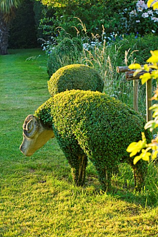WOOLSTONE_MILL_HOUSE_OXFORDSHIRE_TOPIARY_SHEEP_ON_LAWN