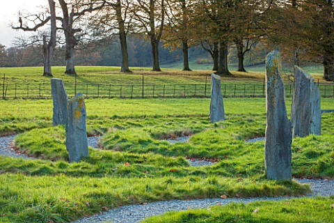 HOLKER_HALL__CUMBRIA__THE_STONE_CIRCLE_IN_AUTUMN