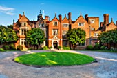 GREAT FOSTERS, SURREY: THE FRONT OF GREAT FOSTERS IN EVENING LIGHT - HISTORIC HOUSE AND GARDEN, COUNTRY, CLASSIC