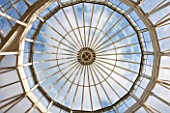 CHISWICK HOUSE CAMELLIA SHOW / COLLECTION, CHISWICK HOUSE AND GARDENS, LONDON: ROOF OF THE CONSERVATORY IN FEBRUARY - GLASSHOUSE, GLASS HOUSE, BUILDING, ARCHITECTURE, ARCHITECTURAL