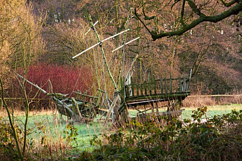 RODE_HALL_AND_GARDENS_CHESHIRE_OLD_WRECKED_PIRATE_SHIP_IN_A_FIELD_BESIDE_THE_LAKE_CHILDREN_CHILDRENS