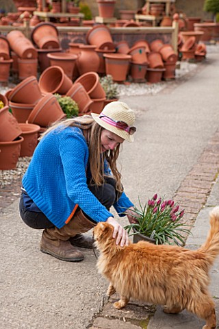 WHICHFORD_POTTERY_WARWICKSHIRE_KYLIE_COBB_STAINER_WITH_CAT_PUSS_OR_RASTA_CAT