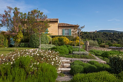 LA_JEG_PROVENCE_FRANCE_DESIGN_ANTHONY_PAUL__THE_HOUSE_WITH_BLUE_SHUTTERS_LAWN_WITH_STONE_PAVING_PATH