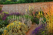 PRIVATE GARDEN, GLOUCESTERSHIRE DESIGNED BY MARCUS BARNETT: SUMMER, GARDEN, COTSWOLDS, BORDERS, PERENNIALS, GRASSES, STACHYS, ACANTHUS
