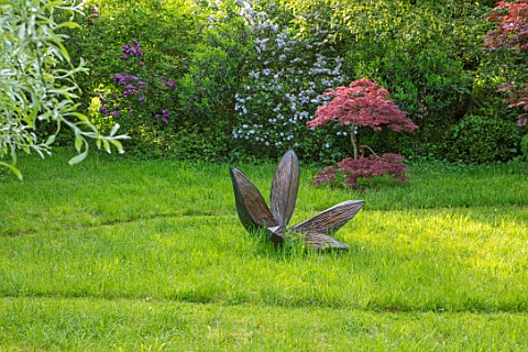 CHILWORTH_MANOR_SURREY_LAWN_WITH_JAPANESE_MAPLE_AND_SCULPTURE