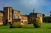 FORDE ABBEY, SOMERSET: THE ABBEY, LAWN, OCTOBER, ENGLISH, COUNTRY, GARDEN